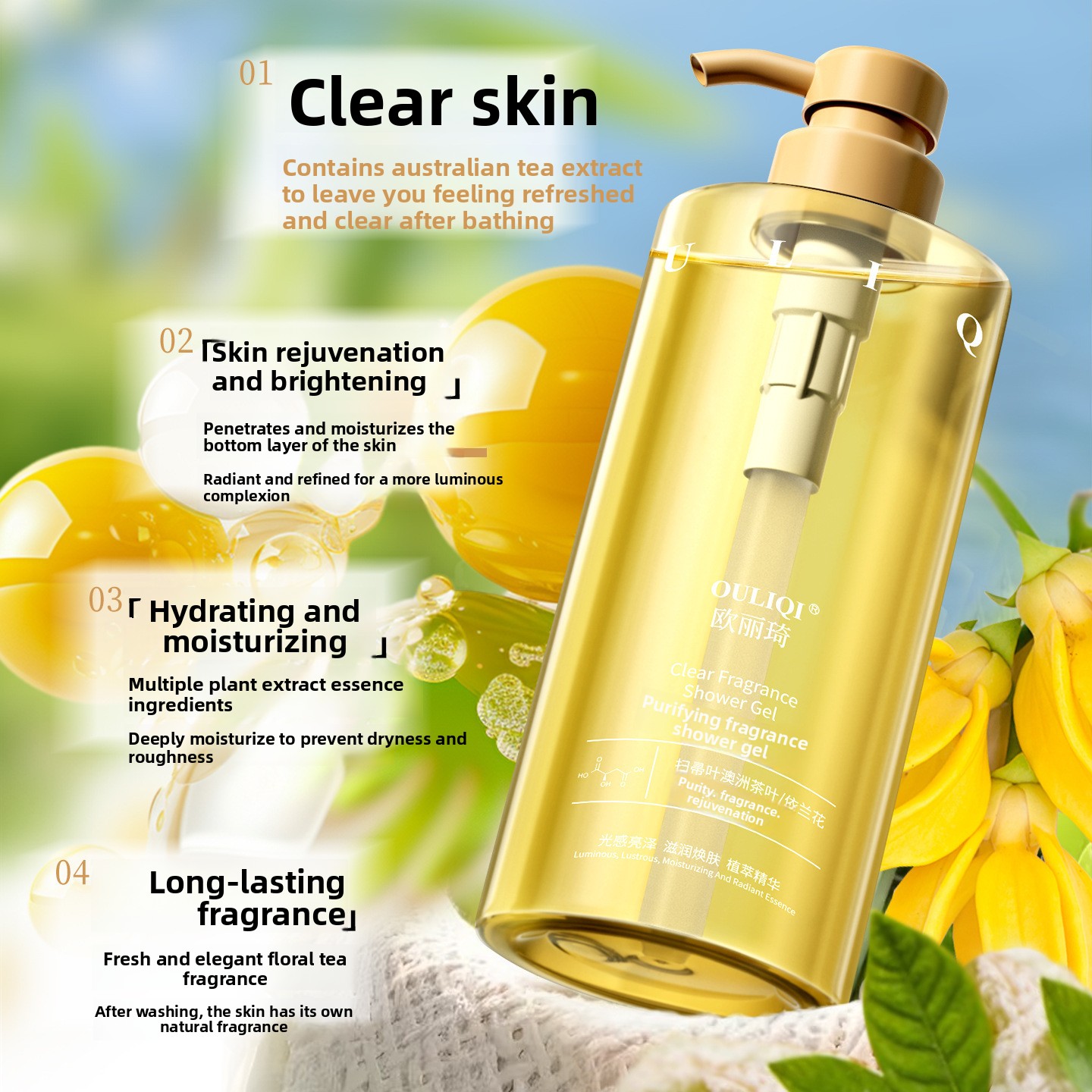 Fruit acid nicotinamide shower - Perfume Fragrance Shower Gel 评论和价格